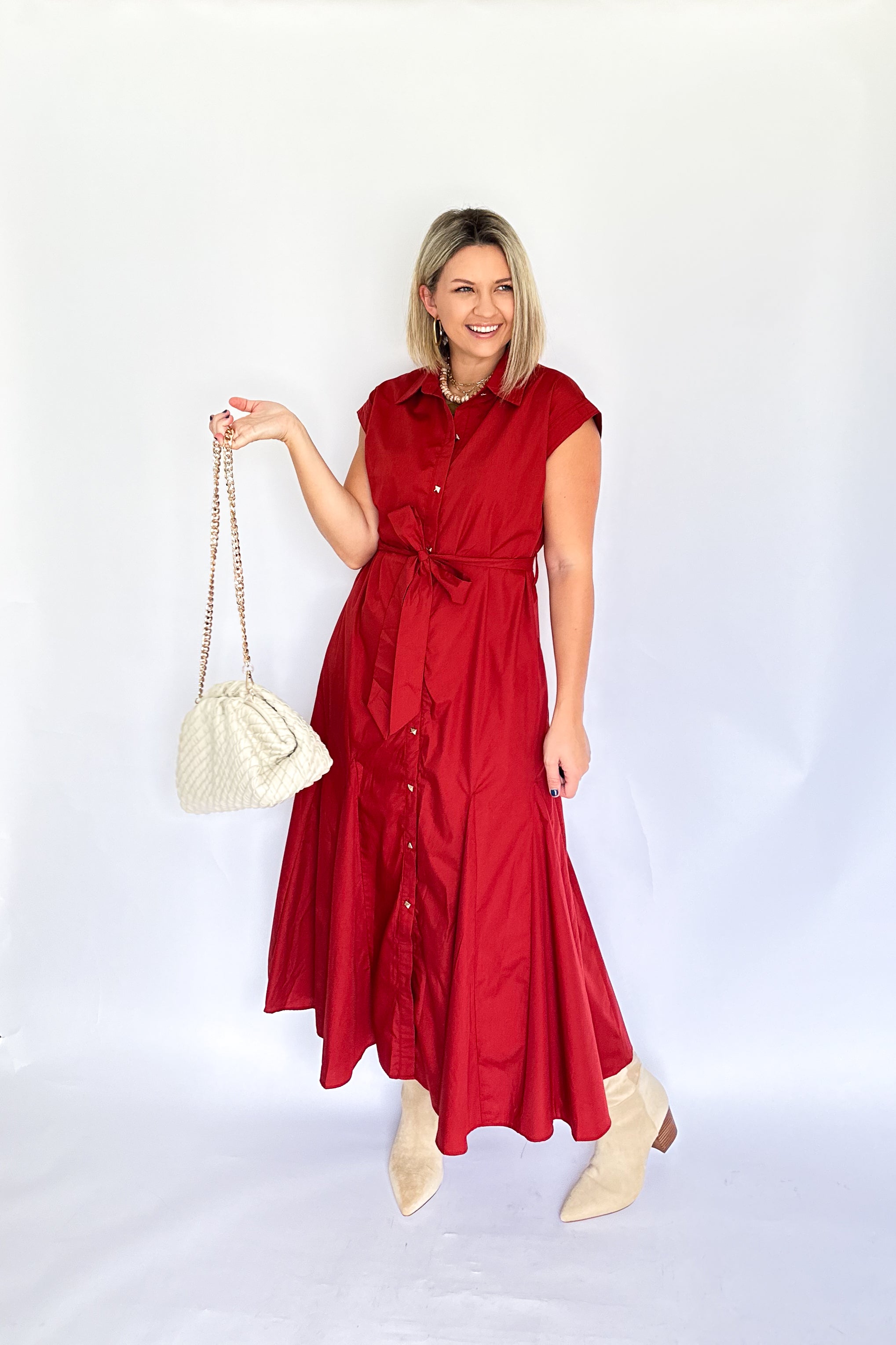 entro rust maxi dress