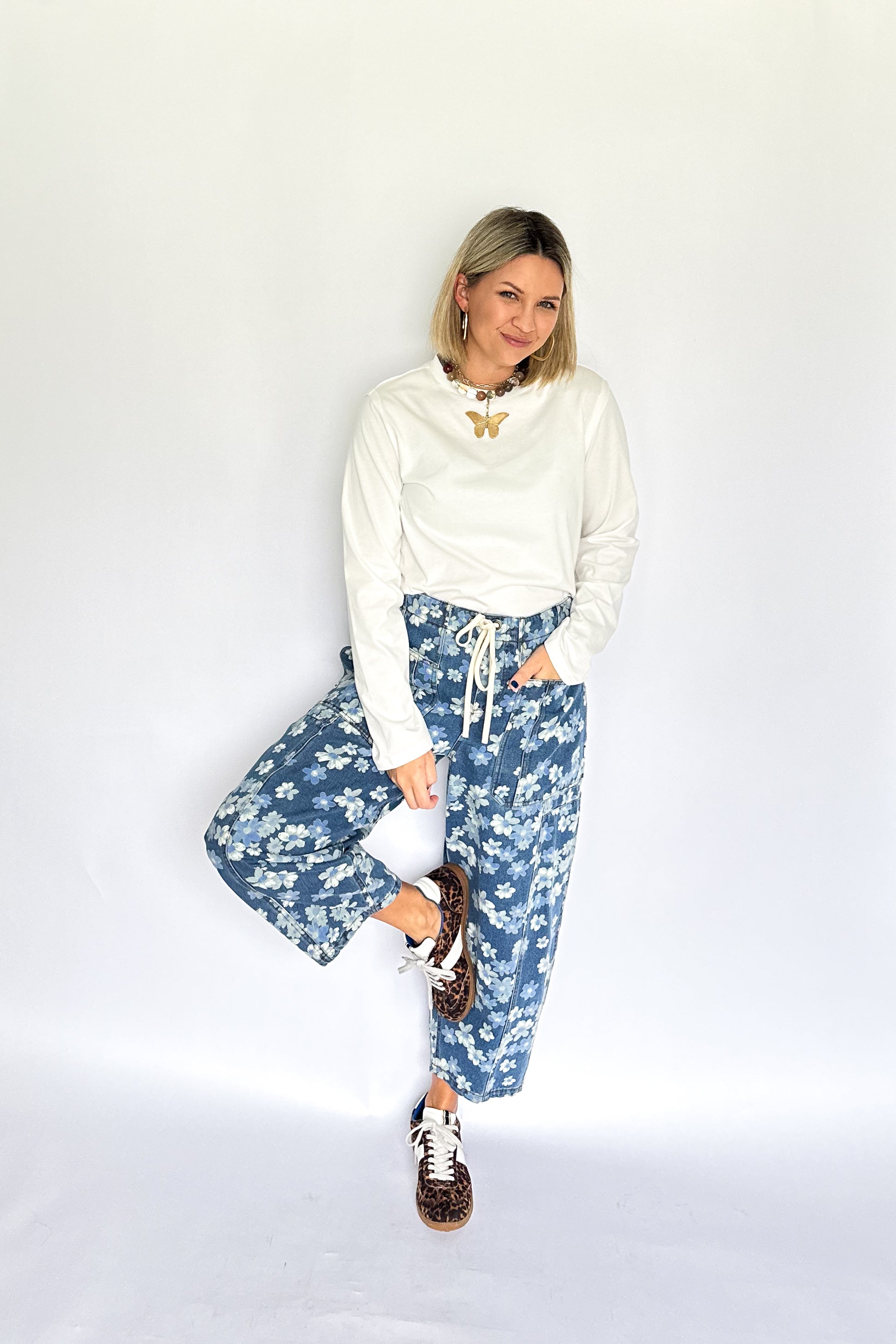 wishlist white long sleeve tee