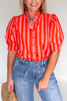 karlie coral stripe top
