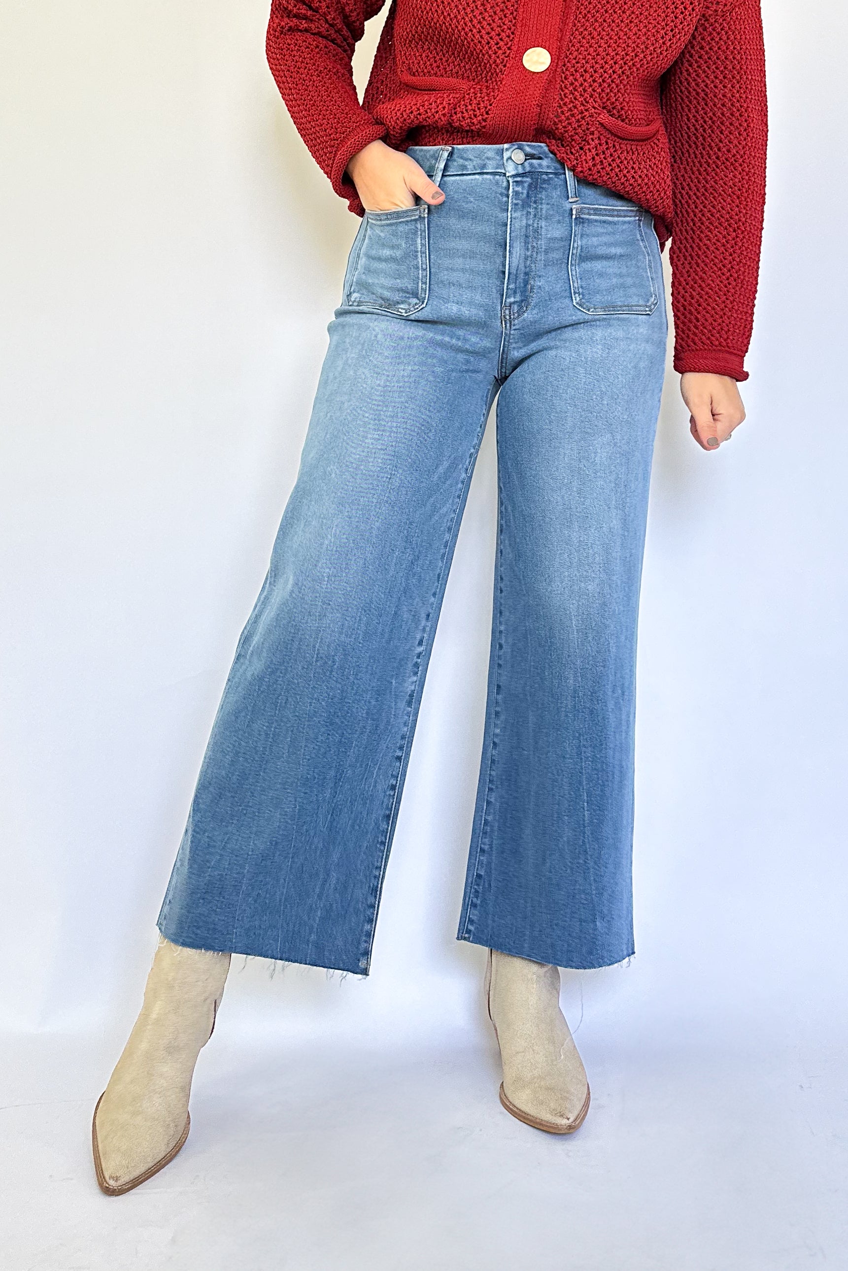 Olivia High Rise Crop Wide By Vervet