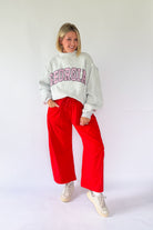 Bucketlist Georgia stripe mock neck sweatshirt