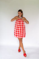 wishlist red gingham mini dress
