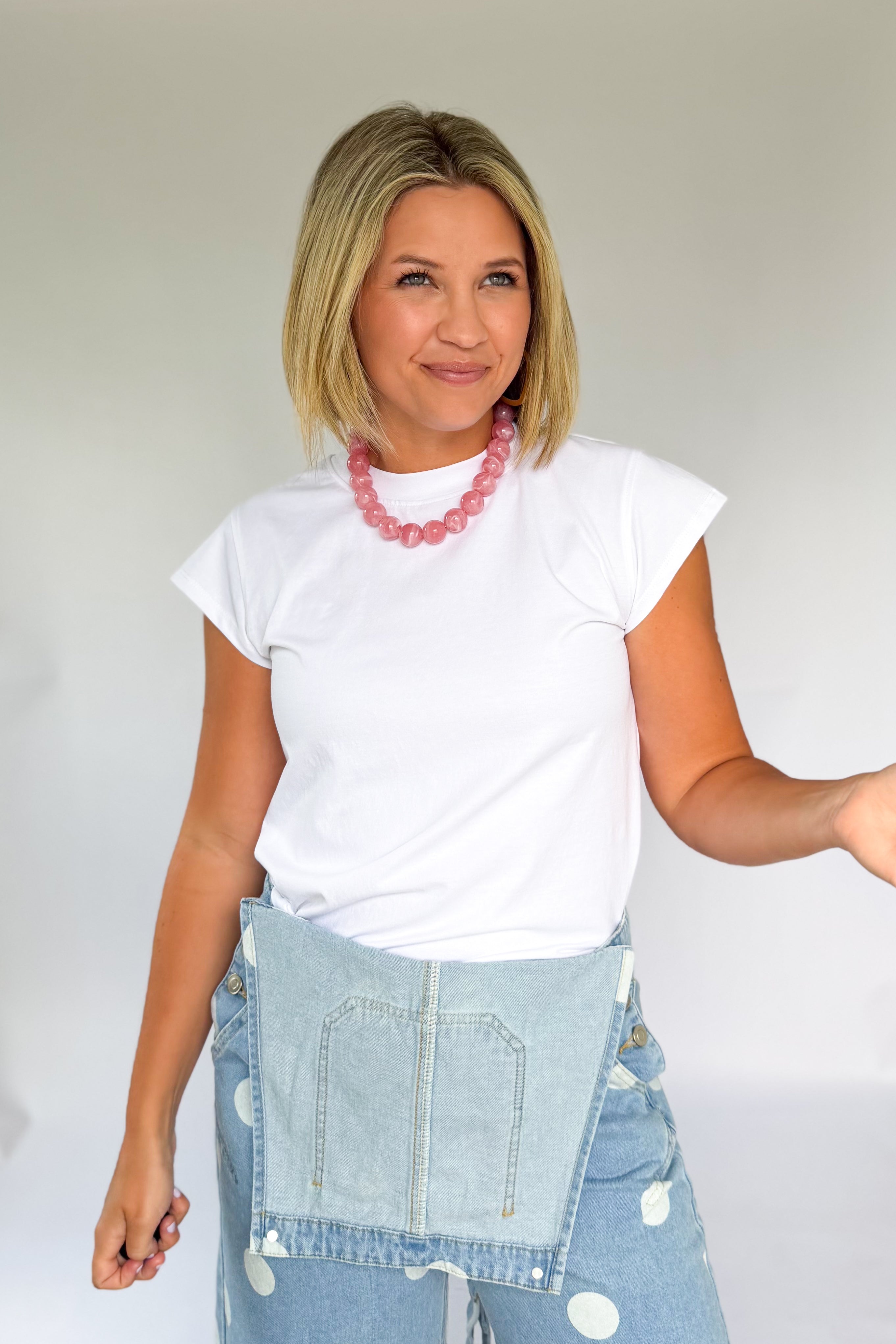 OLIVACEOUS WHITE TEE