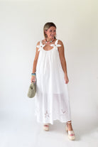 camellia white summer maxi
