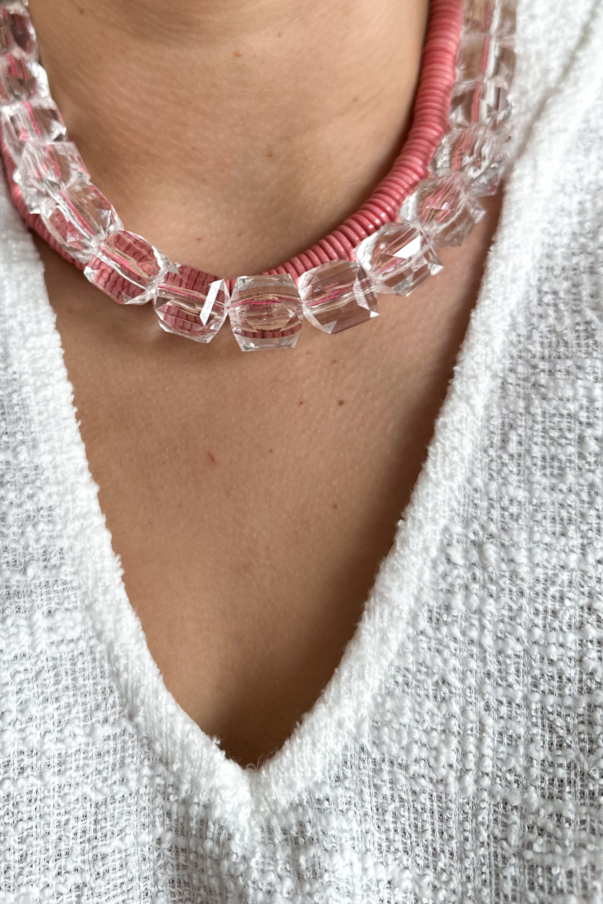 grace designs Acrylic Squared Off Necklace