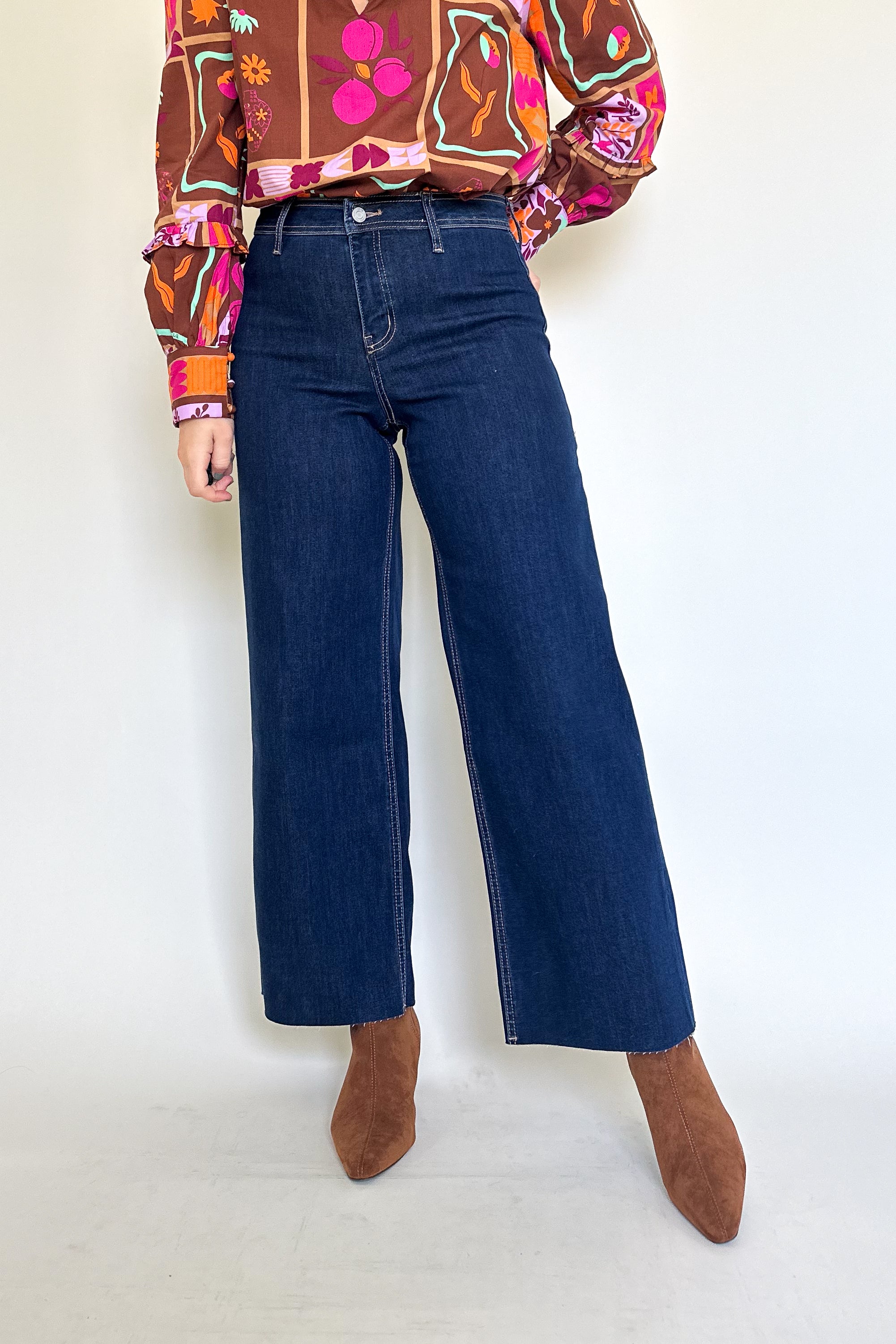 Olivia High Rise Crop Wide By Vervet