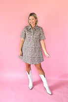 karlie leopard mini dress