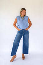 entro blue bubble top