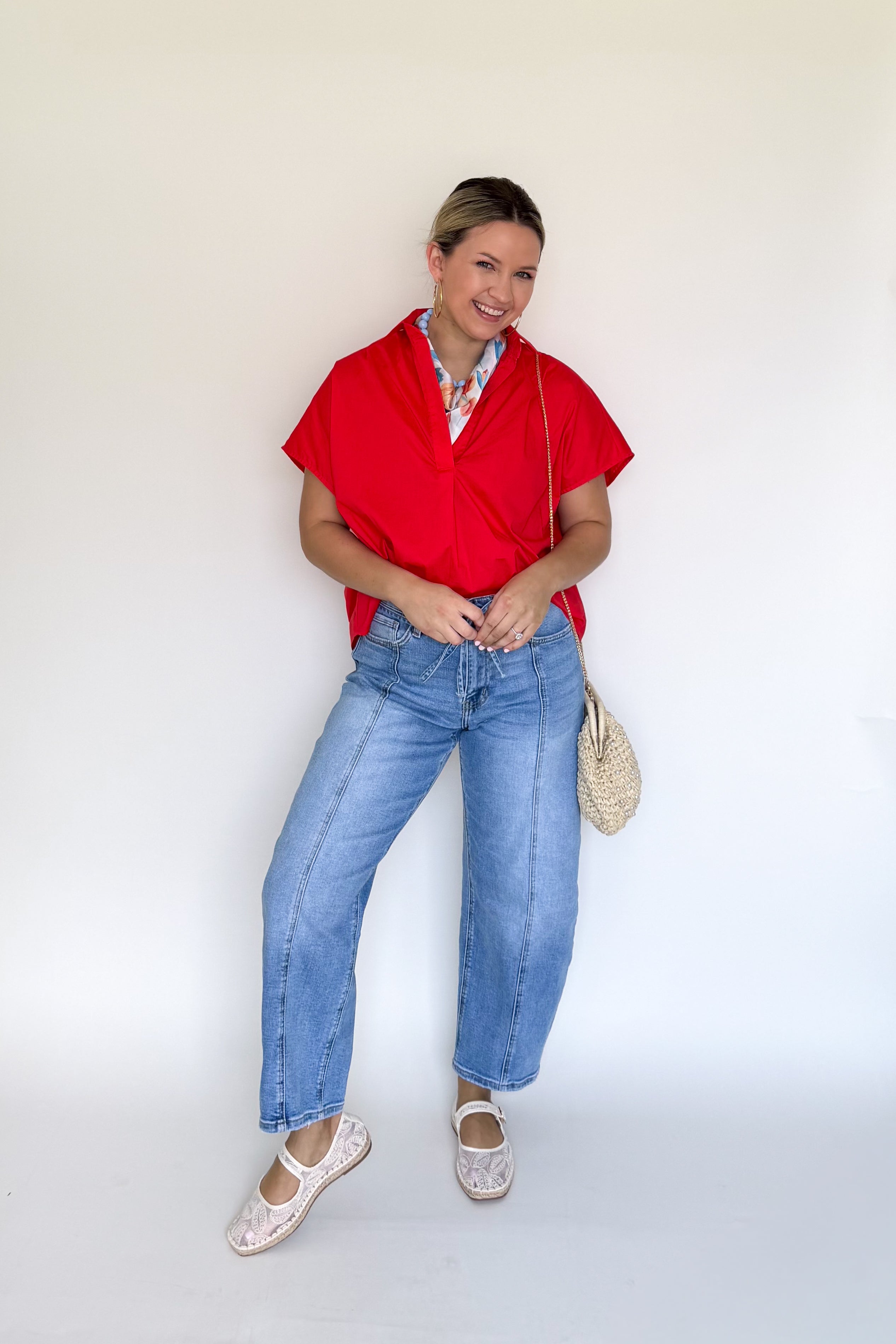 karlie red signature top