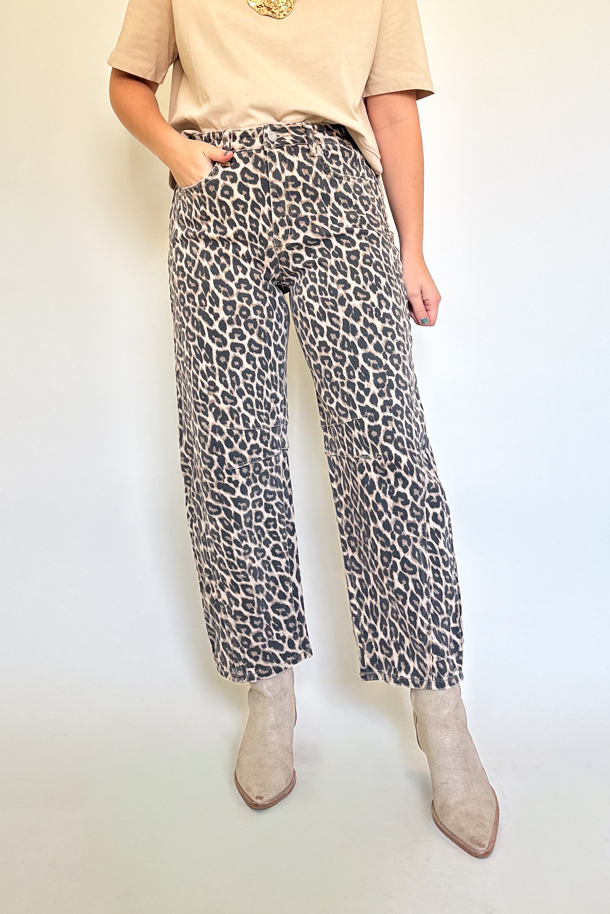 Kate High Rise Leopard Barrel By Vervet
