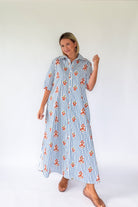 Stripe Floral Maxi Dress By Karlie