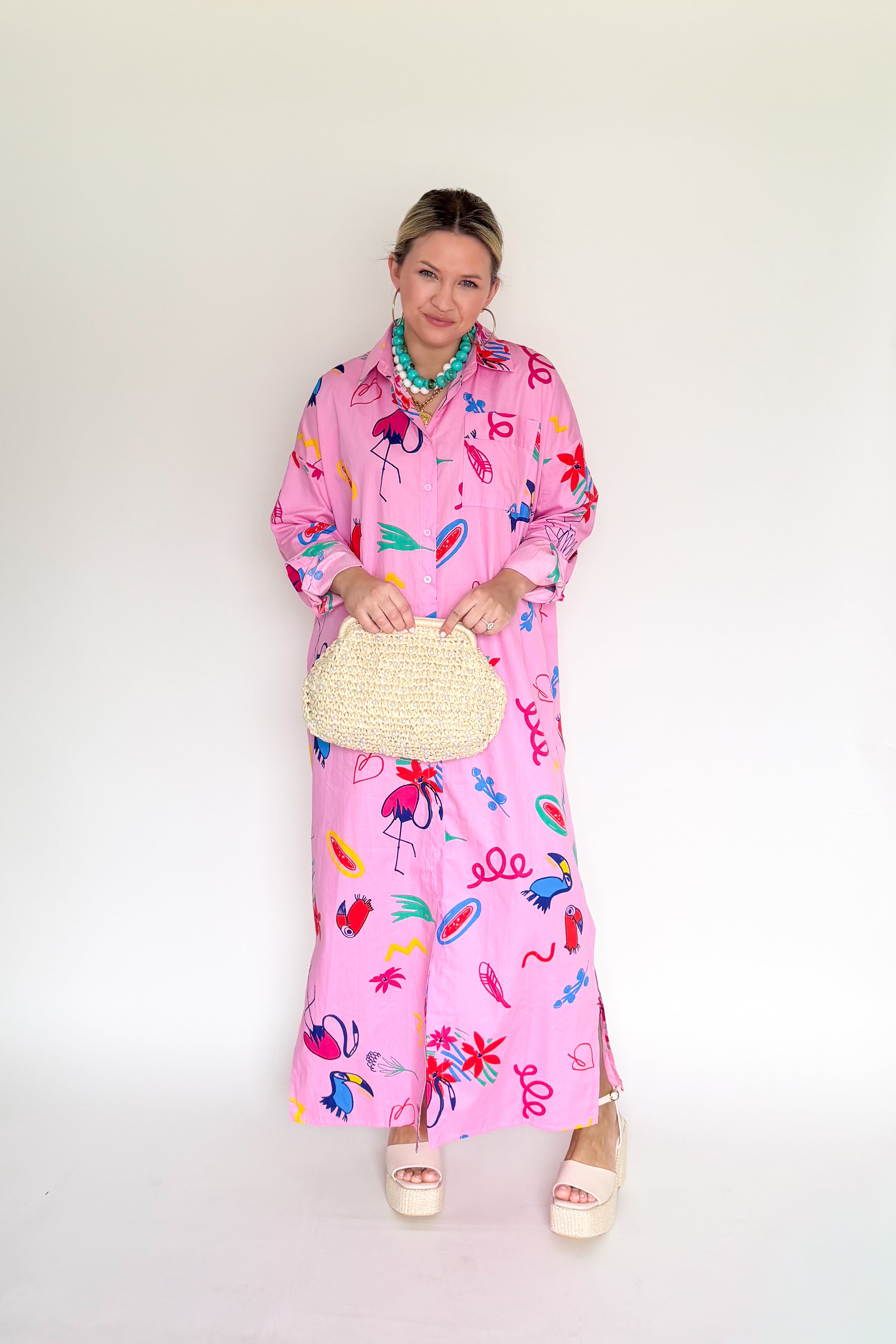 Artist Shirt Maxi Dress By Karlie