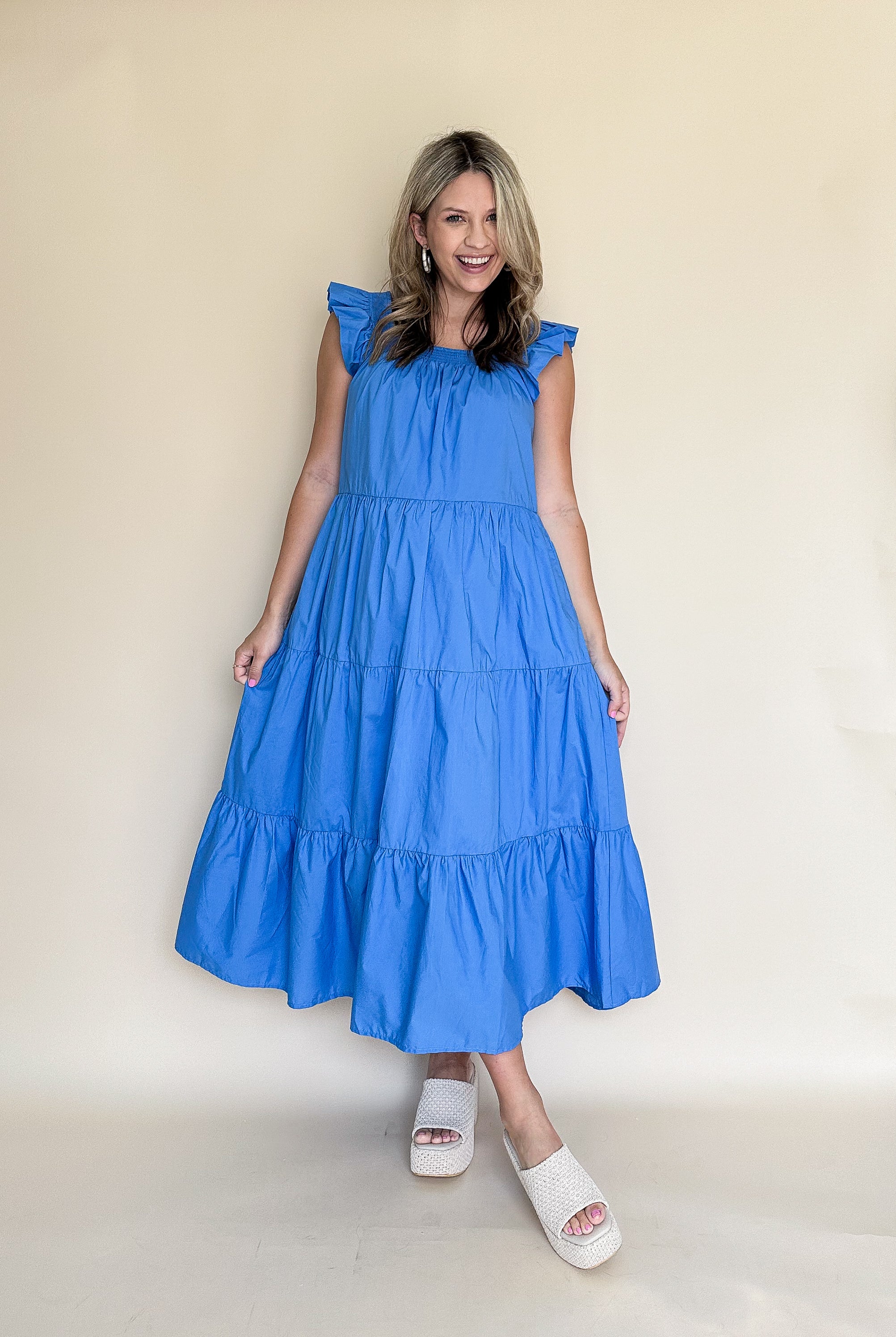 english factory blue maxi dress