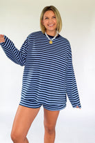 wishlist blue & navy stripe set