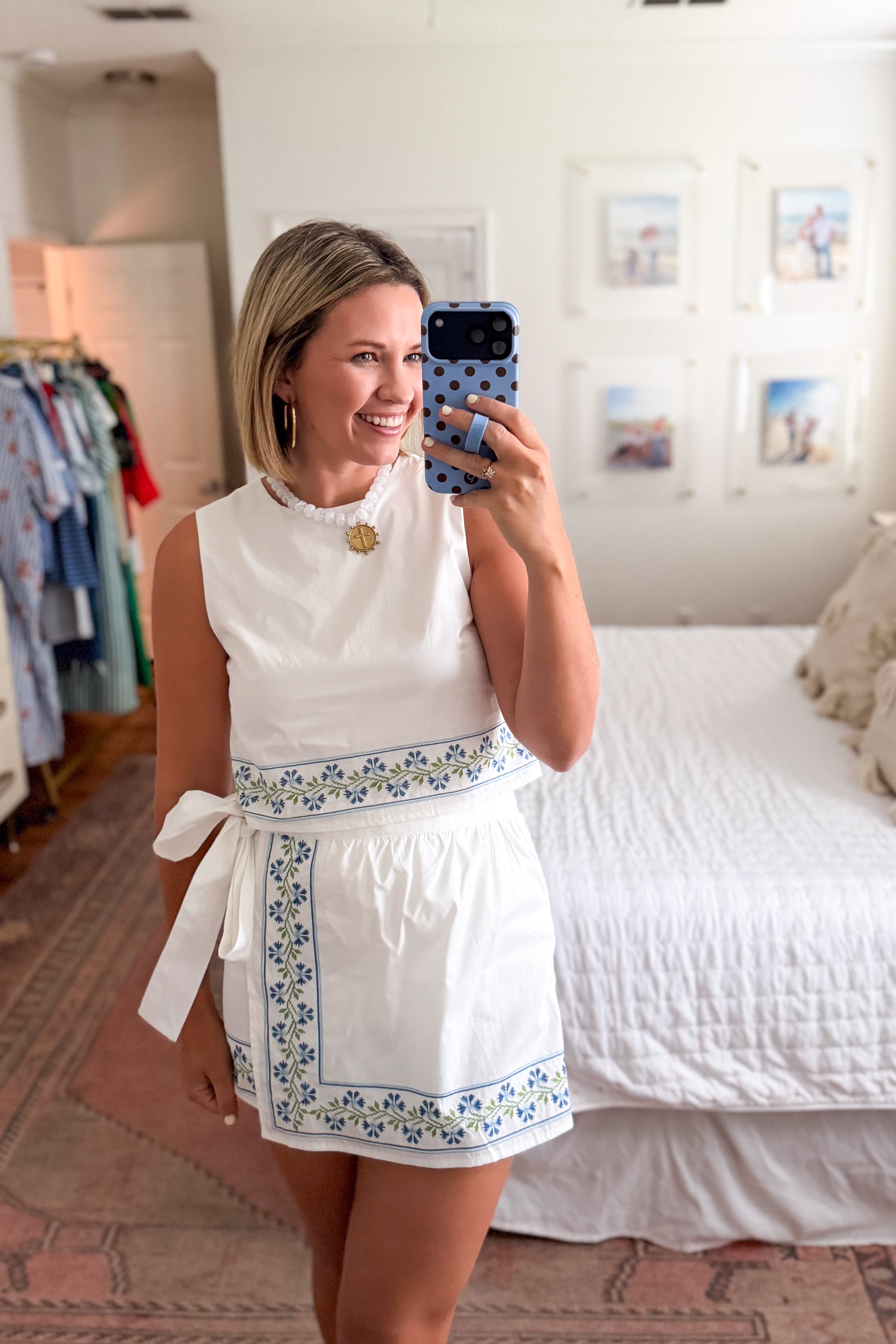 tcec white skirt set