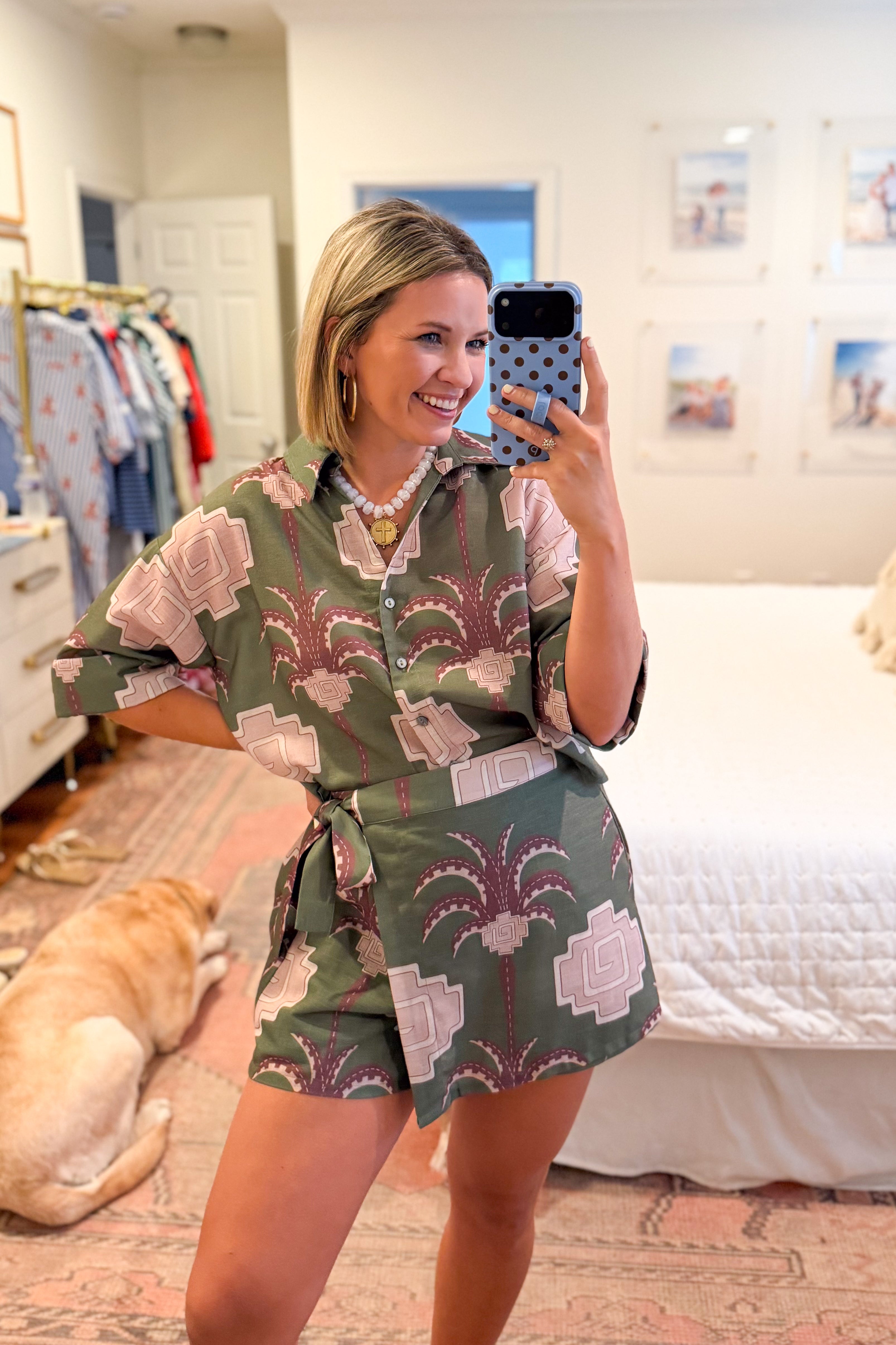 entro green skort set
