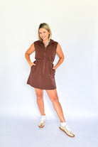 entro brown mini dress