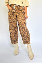 entro leopard barrel pant
