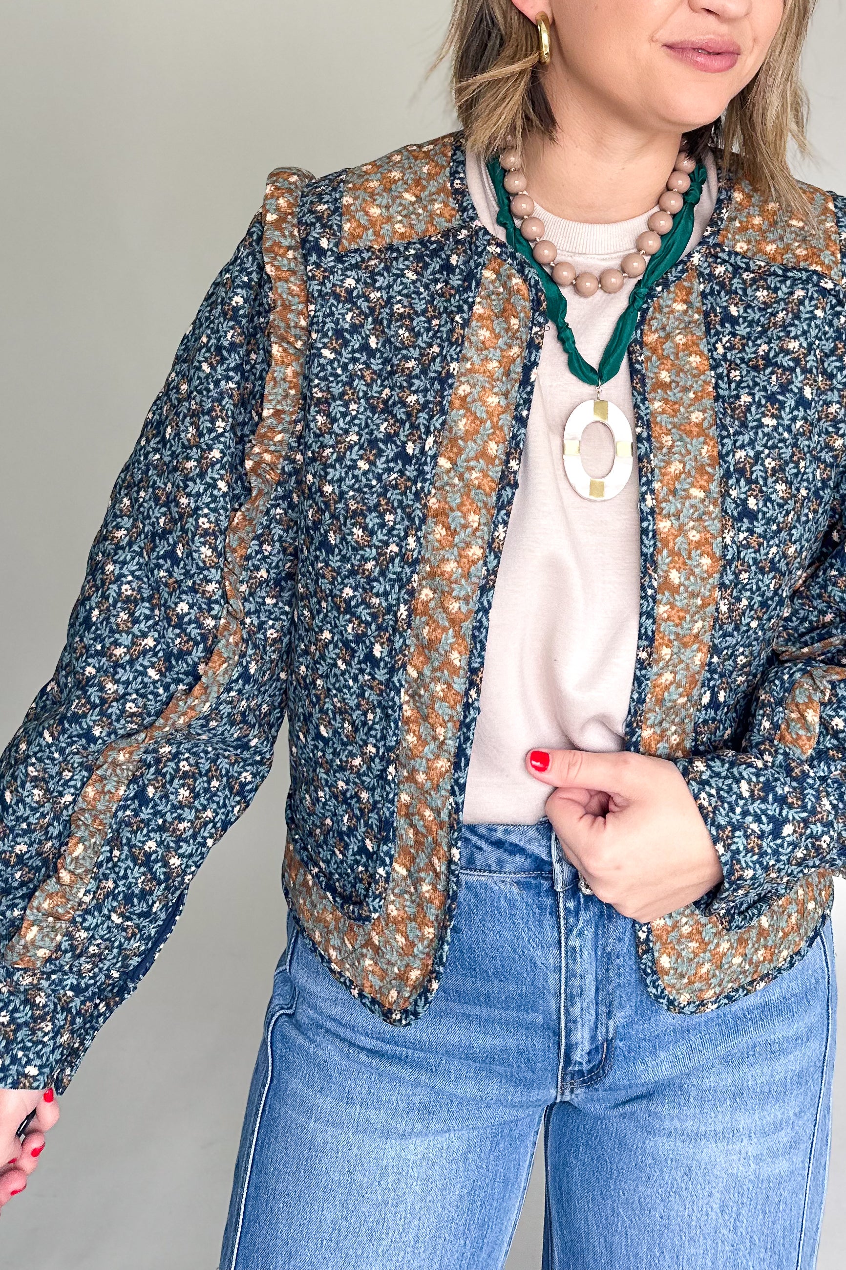 Floral Vintage Cord Jacket By Karlie