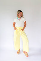 mittoshop butter yellow barrel pant