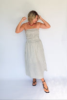 wishlist black & ivory checkered smocked set