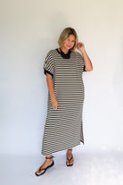 entro black and white stripe maxi