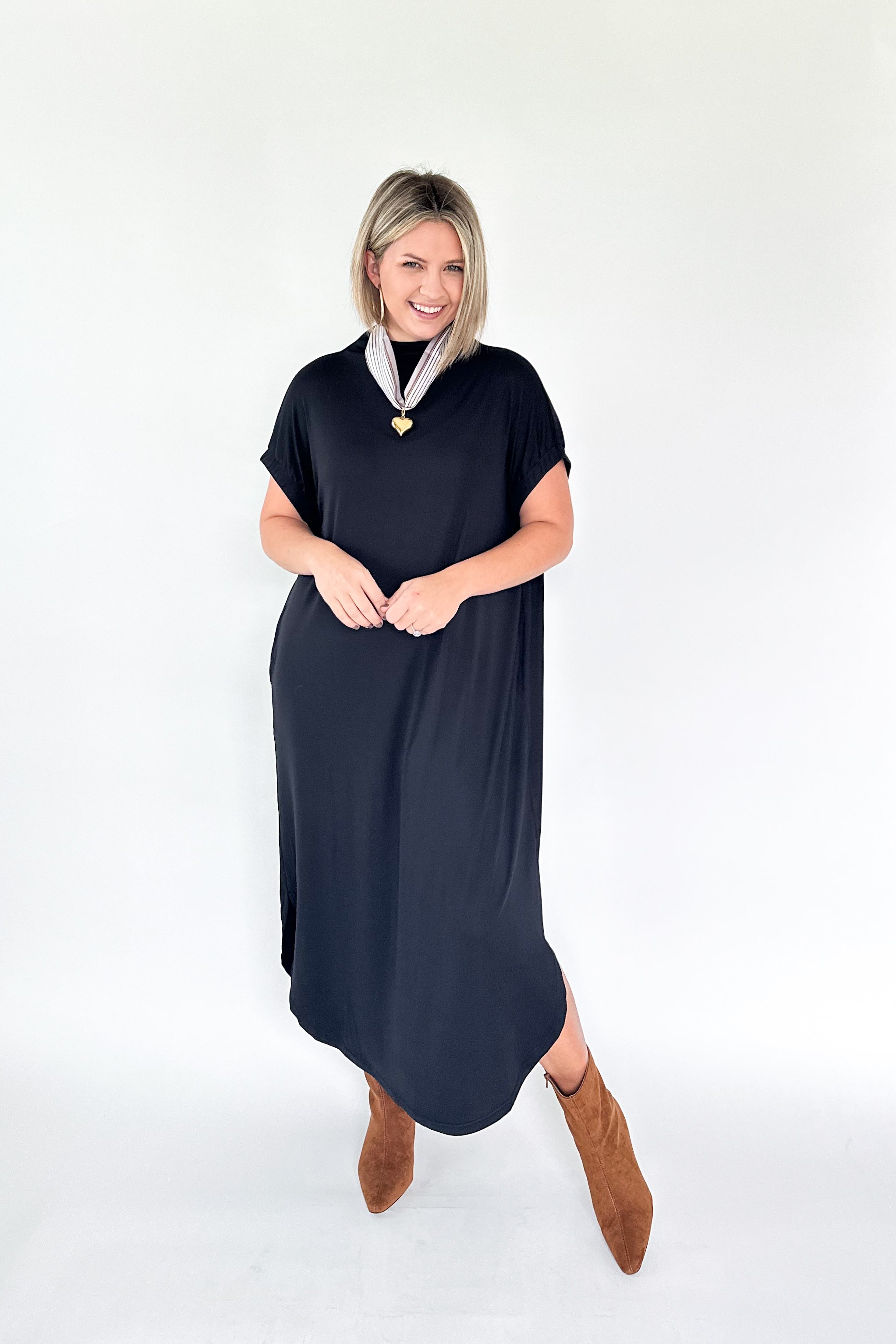 BLACK TURTLENECK ENTRO BLACK MAXI