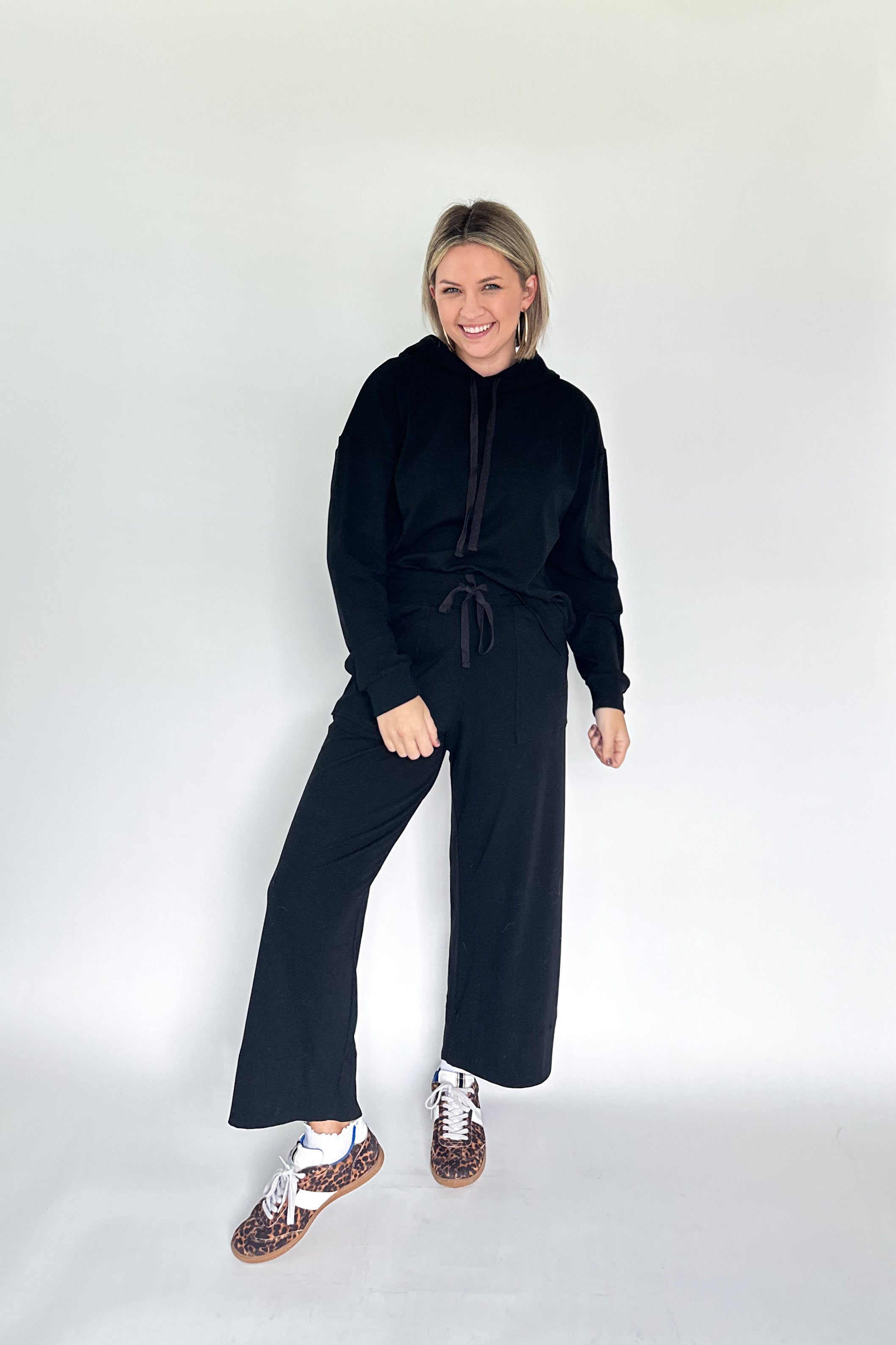 wishlist black hoodie set