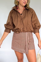 Solid Poplin Bubble Top By Karlie