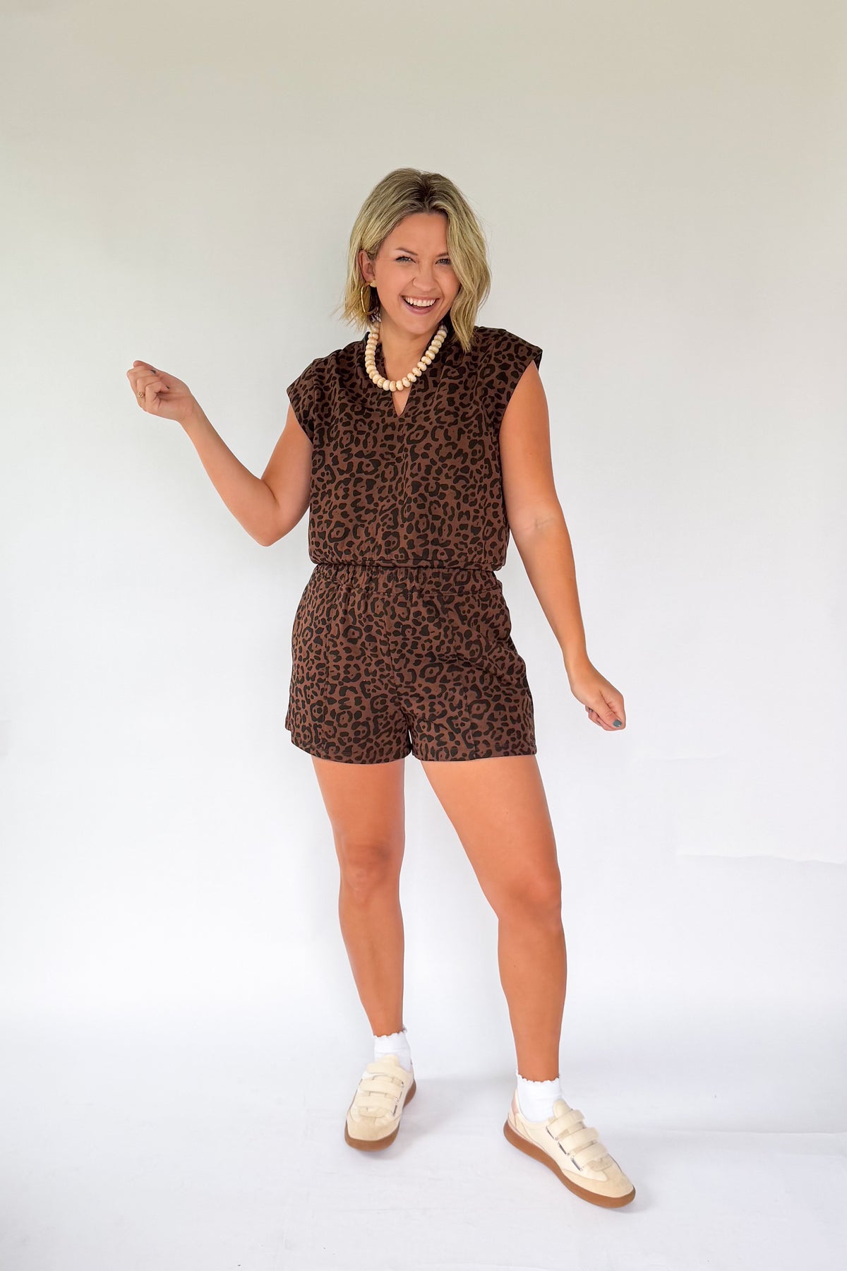 entro leopard short set