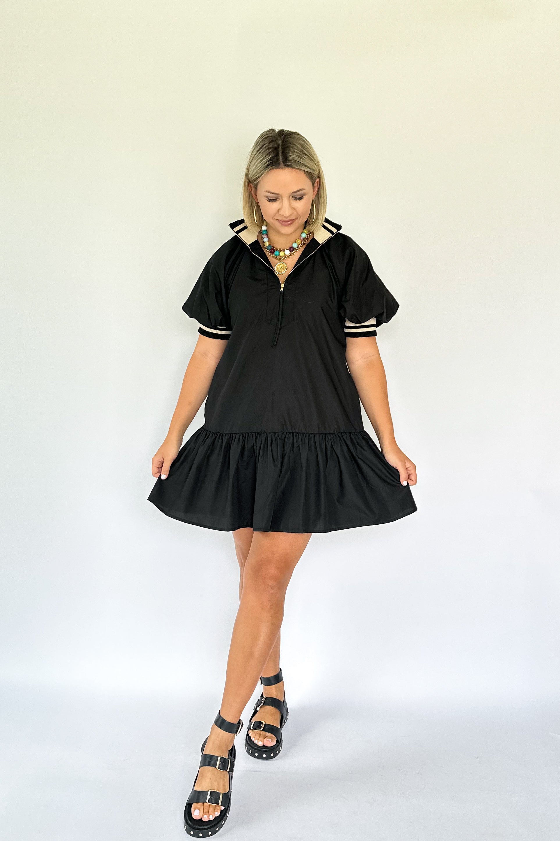 entro black mini dress