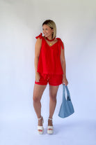 entro red short set