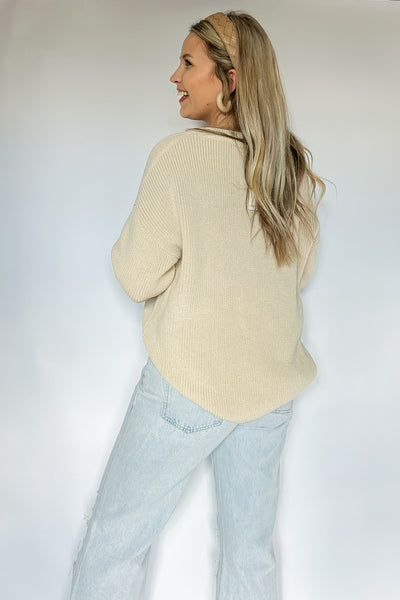 Let's Vacay Sweater | Natural