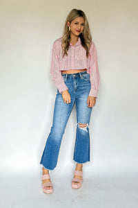 olivaceous stripe top