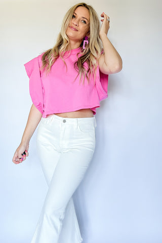 august apparel hot pink top