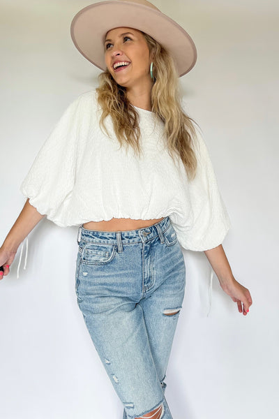 Rosey Top | White